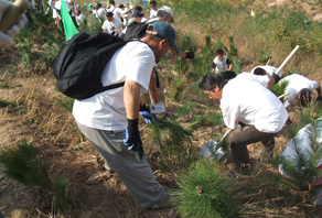 第一屆青島市城陽區(qū)嶗山水庫植樹活動